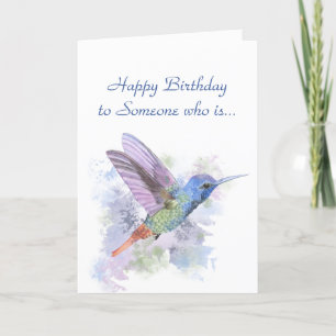 Tarjeta De Agradecimiento Cita pequeña pero fuerte Cumpleaños Rufous Humming