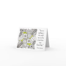 Citar de Amistad, BW Floral Doodle con Verde