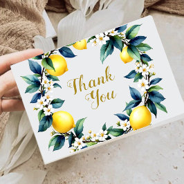 Tarjeta De Agradecimiento Citrus Amalfi Italian Ciao Baby Wreath Thank You