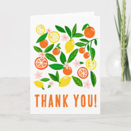 Tarjeta De Agradecimiento Citrus Celebration Personalizado Colorful Bold