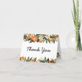 Tarjeta De Agradecimiento Citrus Gracias Cartas Citrus Bridal Shower