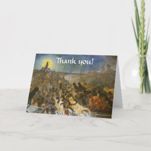 Tarjeta De Agradecimiento Ciudad del gato - el arte del vintage le agradece