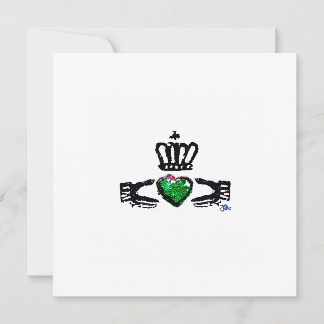 Tarjeta de agradecimiento "Claddagh - Green" 2022 (Anverso)