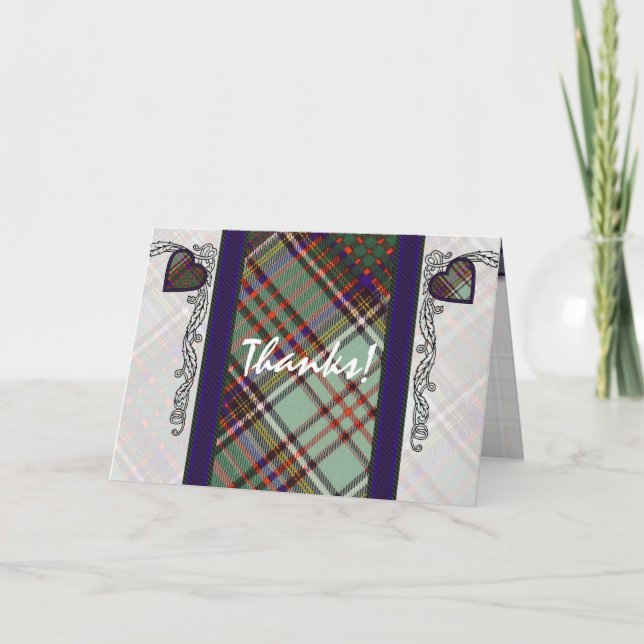 Tarjeta De Agradecimiento Clan de Anderson Plaid Scottish tartan (Anverso)