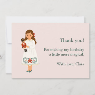 Tarjeta De Agradecimiento Clara Ballet de Cascanueces rosa Cumpleaños Gracia