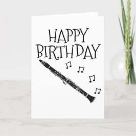Tarjeta De Agradecimiento Clarinet Birthday Card Woodwind Music