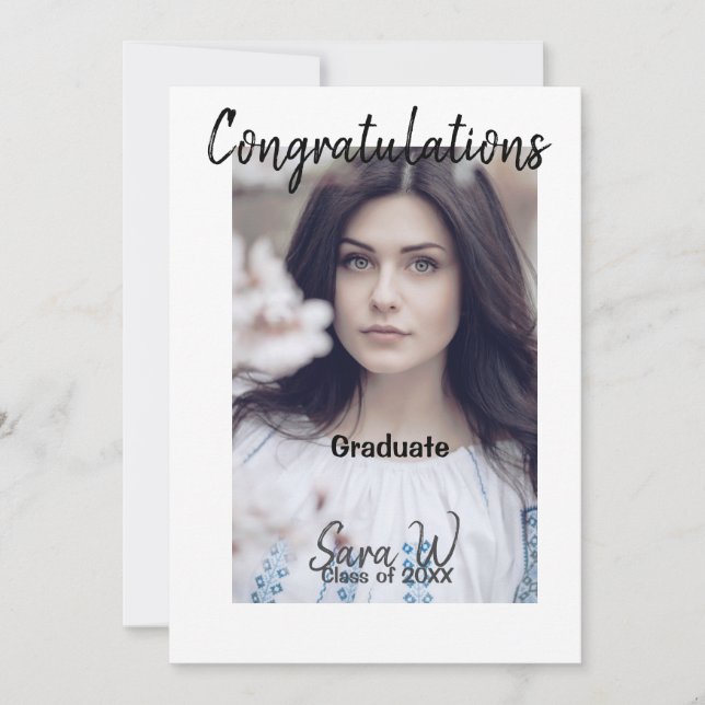 Tarjeta De Agradecimiento Clase de felicitaciones de add year name school co (Anverso)