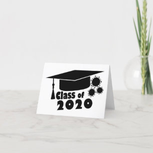 Tarjeta De Agradecimiento Clase de Gorra de graduación de 2020