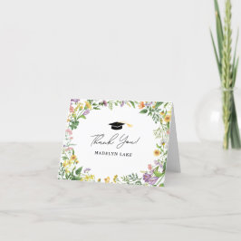 Tarjeta De Agradecimiento Clase de Graduación de Flor Silvestre 2025