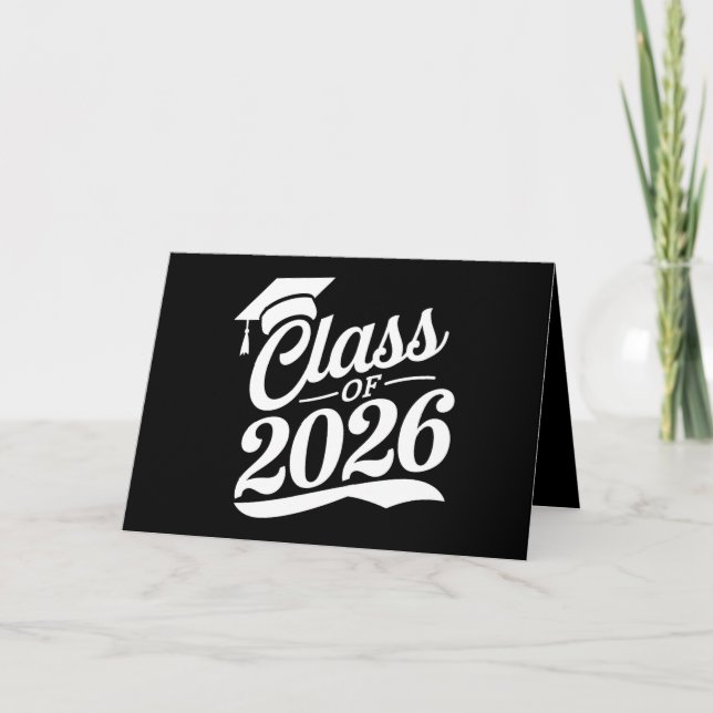 Tarjeta De Agradecimiento Clase De Graduación Orgullosa De 2026 (Anverso)