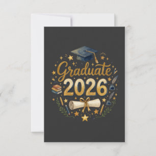 Tarjeta De Agradecimiento Clase de graduación personalizada 2026 Familia per