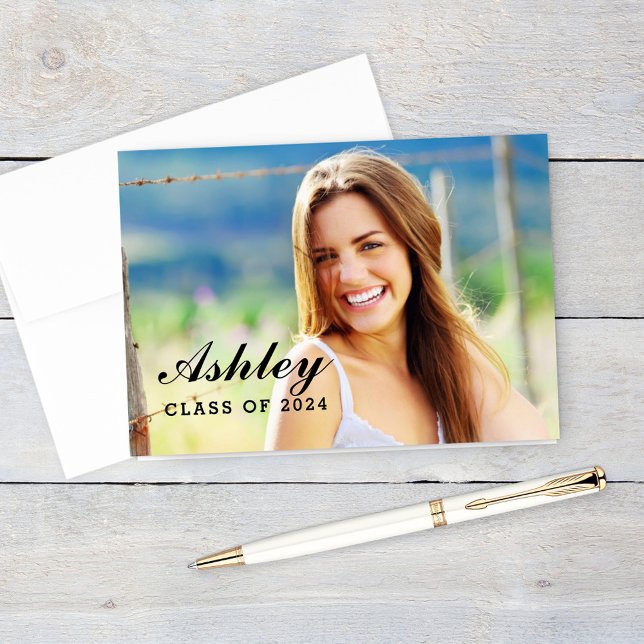Tarjeta De Agradecimiento Clase de la foto de graduación personalizada de 20 (Subido por el creador)