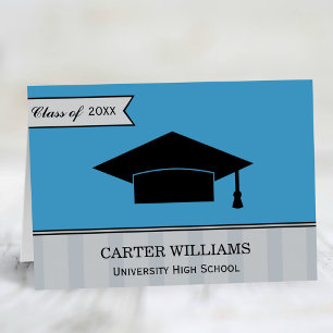 Tarjeta De Agradecimiento Clase moderna de graduación de Personalizado Sky B