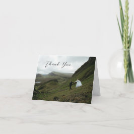 Tarjeta De Agradecimiento Clásica foto en blanco y negro para boda atemporal