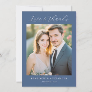 Tarjeta De Agradecimiento Clásica Foto Romántica de Marina
