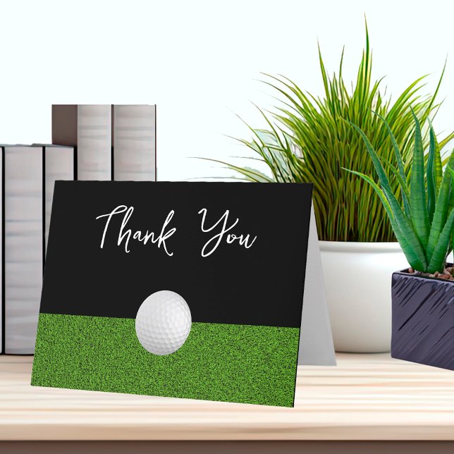 Tarjeta De Agradecimiento Clásica Trendy Golf Business Gracias Cartas (Subido por el creador)