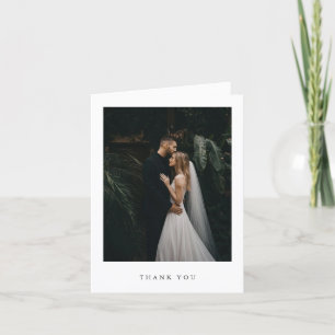 Tarjeta De Agradecimiento Clásico Atemporal Foto Boda Formal