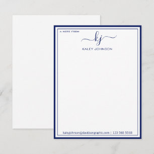 Tarjeta De Agradecimiento Clásico Blanco De La Armada Desde El Escritorio De