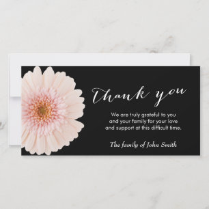 Tarjeta De Agradecimiento Clásico Daisy Flower Memorial Gracias