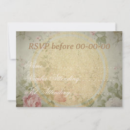 Tarjeta De Agradecimiento Clásico Elegante color de agua de rosas rosadas de