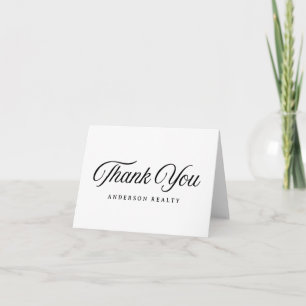 Tarjeta De Agradecimiento Clásico Elegante Minimalista Personalizado Empresa