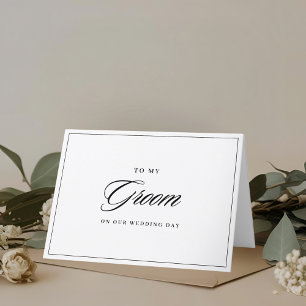 Tarjeta De Agradecimiento Clásico Moderno a mi Esposo en Nuestro Día de Boda
