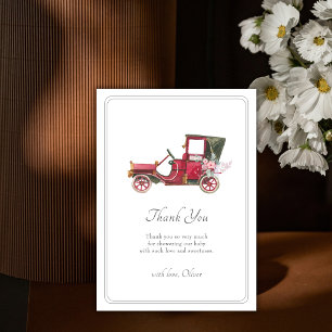 Tarjeta De Agradecimiento Clásico Rústico Jardin Silvestre de Vehículo de Be