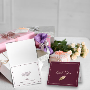 Tarjeta De Agradecimiento Clásico y elegante Rosa búlgaro I Boda