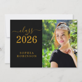 Tarjeta De Agradecimiento Class of 2026 Photo Modern Thank You Card