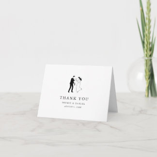 Tarjeta De Agradecimiento Classic Elegant Minimalist Hand Drawn
