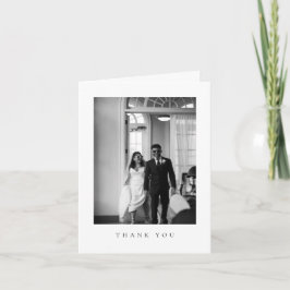 Tarjeta De Agradecimiento Classic Formal Wedding Photo Folded Thank You Card