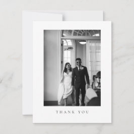 Tarjeta De Agradecimiento Classic Formal Wedding Photo Thank You Card