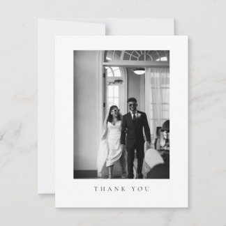 Tarjeta De Agradecimiento Classic Formal Wedding Photo Thank You Card