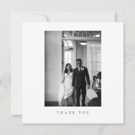 Tarjeta De Agradecimiento Classic Formal Wedding Photo Thank You Card