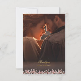 Tarjeta De Agradecimiento classic french floral garden chateau wedding