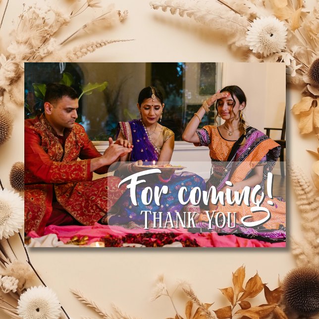 Tarjeta De Agradecimiento Classic Traditional Diwali Family Photo Thank You (Subido por el creador)