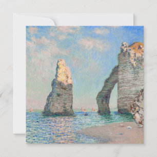Tarjeta De Agradecimiento Claude Monet - Acantilados en Etretat