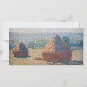 Tarjeta De Agradecimiento Claude Monet - Almiares, fin del verano