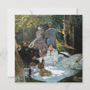 Tarjeta De Agradecimiento Claude Monet - Almuerzo en la hierba, panel derech