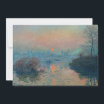 Tarjeta De Agradecimiento Claude Monet - Atardecer en el Sena en Lavacourt<br><div class="desc">Atardecer en el Sena en Lavacourt,  Efecto Invierno / Soleil couchant sur la Seine a Lavacourt,  effet d'hiver - Claude Monet,  Petróleo en lienzo,  1880</div>