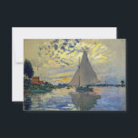 Tarjeta De Agradecimiento Claude Monet - Barco de vela en Le Petit-Gennevill<br><div class="desc">Barco de vela en Le Petit-Gennevilliers / Voilier au Petit-Gennevilliers - Claude Monet,  1874</div>