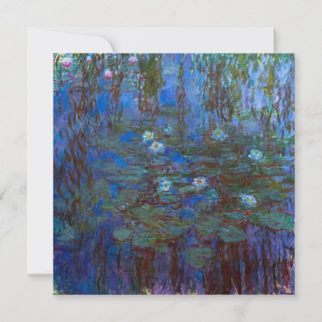Tarjeta De Agradecimiento Claude Monet - Blue Water Lilies (Anverso)