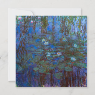 Tarjeta De Agradecimiento Claude Monet - Blue Water Lilies