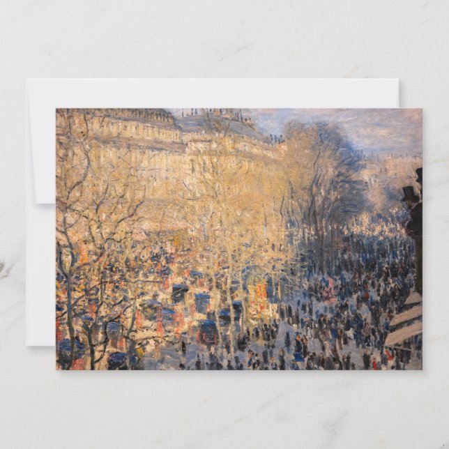 Tarjeta De Agradecimiento Claude Monet - Boulevard des Capucines en París (Anverso)