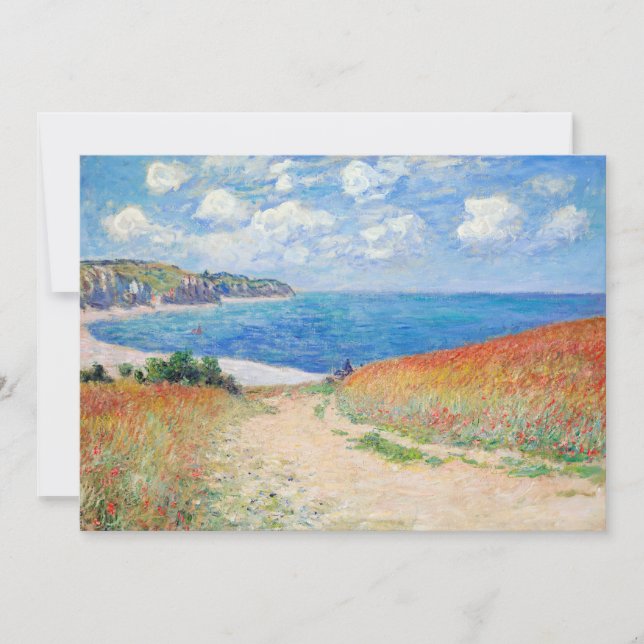 Tarjeta De Agradecimiento Claude Monet - Camino en los campos de trigo de Po (Anverso)