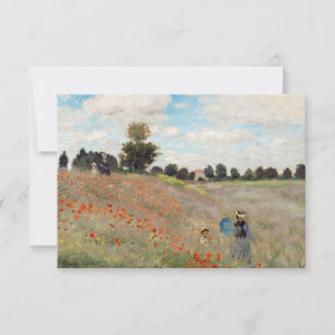 Tarjeta De Agradecimiento Claude Monet - Campo de amapolas