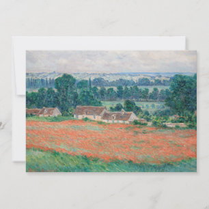 Tarjeta De Agradecimiento Claude Monet - Campo de Amapolas, Giverny