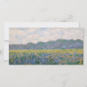 Tarjeta De Agradecimiento Claude Monet - Campo de Lirios Amarillos en Givern