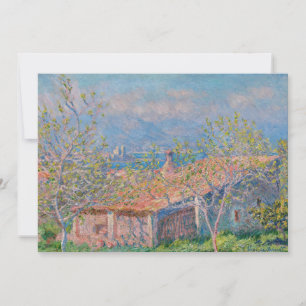 Tarjeta De Agradecimiento Claude Monet - Casa del jardinero en Antibes
