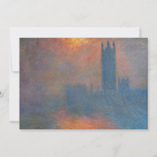 Tarjeta De Agradecimiento Claude Monet - Casas del Parlamento Londres